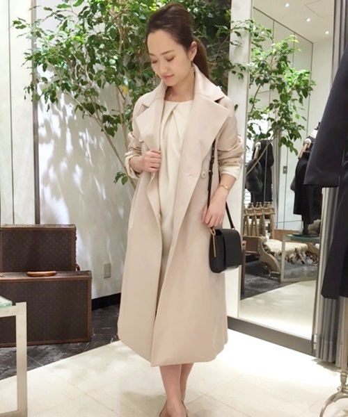 FIGARO Paris（フィガロパリ）の「プレシャスタフタ コート◆（その他アウター・レディース・ベージュ/ブラック・36/38）」の15枚目の写真