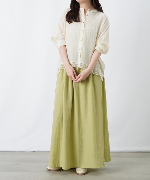 LUCA/LADY LUCK LUCA(ルカ/レディラックルカ)の「LC/LLL シアーボイル裾レース7分袖ブラウス(シャツ/ブラウス・レディース・ブラウン/オフホワイト・FREE)」の5枚目の写真