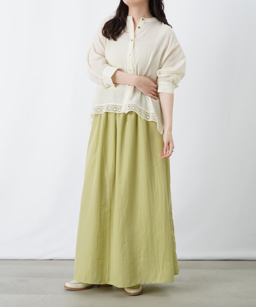 LUCA/LADY LUCK LUCA(ルカ/レディラックルカ)の「LC/LLL シアーボイル裾レース7分袖ブラウス(シャツ/ブラウス・レディース・ブラウン/オフホワイト・FREE)」の10枚目の写真