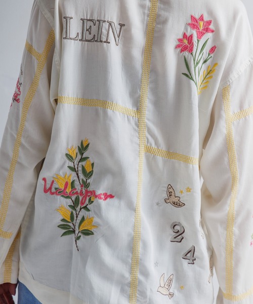 LEIN(リーン)の「お絵描きパッチワーク刺繍シャツ(シャツ/ブラウス・レディース・ブラック/オフホワイト・1/2)」の13枚目の写真