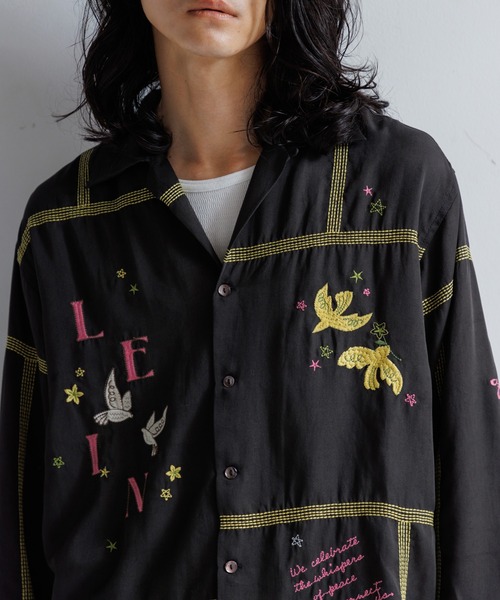 LEIN(リーン)の「お絵描きパッチワーク刺繍シャツ(シャツ/ブラウス・レディース・ブラック/オフホワイト・1/2)」の18枚目の写真