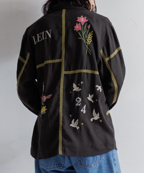 LEIN(リーン)の「お絵描きパッチワーク刺繍シャツ(シャツ/ブラウス・レディース・ブラック/オフホワイト・1/2)」の19枚目の写真