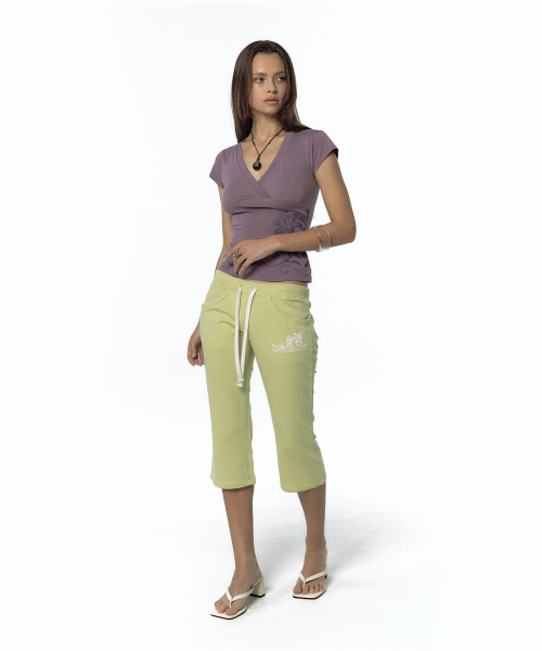 KASHIKO(カシコ)の「Low-Slung Capri Pants Lime(スウェットパンツ・レディース・その他・MEDIUM/SMALL)」の1枚目の写真