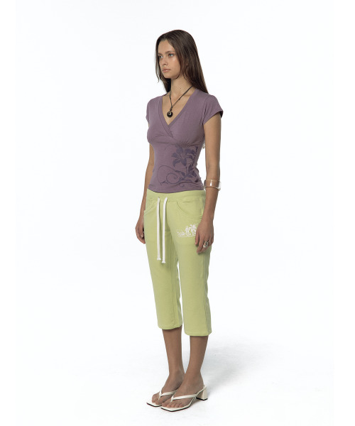 KASHIKO(カシコ)の「Low-Slung Capri Pants Lime(スウェットパンツ・レディース・その他・MEDIUM/SMALL)」の3枚目の写真