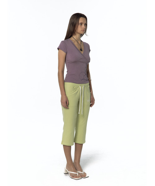 KASHIKO(カシコ)の「Low-Slung Capri Pants Lime(スウェットパンツ・レディース・その他・MEDIUM/SMALL)」の7枚目の写真