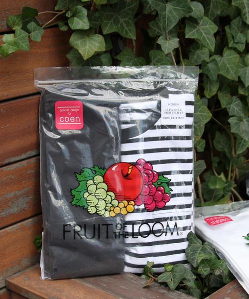 FRUIT OF THE LOOM（フルーツオブザルーム）の「【WEB限定】FRUIT OF THE LOOM(フルーツオブザルーム) 別注クルーネックT2枚組(ブラック・ブラックボーダー)（Tシャツ/カットソー・メンズ・ブラック系その他・X-LARGE/SMALL/LARGE/MEDIUM）」の14枚目の写真