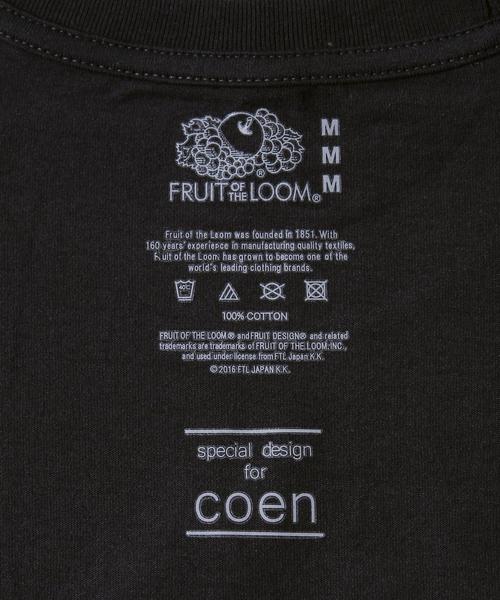 FRUIT OF THE LOOM（フルーツオブザルーム）の「【WEB限定】FRUIT OF THE LOOM(フルーツオブザルーム) 別注クルーネックT2枚組(ブラック・ブラックボーダー)（Tシャツ/カットソー・メンズ・ブラック系その他・X-LARGE/SMALL/LARGE/MEDIUM）」の4枚目の写真