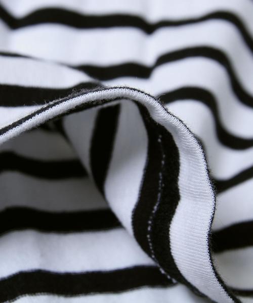 FRUIT OF THE LOOM（フルーツオブザルーム）の「【WEB限定】FRUIT OF THE LOOM(フルーツオブザルーム) 別注クルーネックT2枚組(ブラック・ブラックボーダー)（Tシャツ/カットソー・メンズ・ブラック系その他・X-LARGE/SMALL/LARGE/MEDIUM）」の5枚目の写真