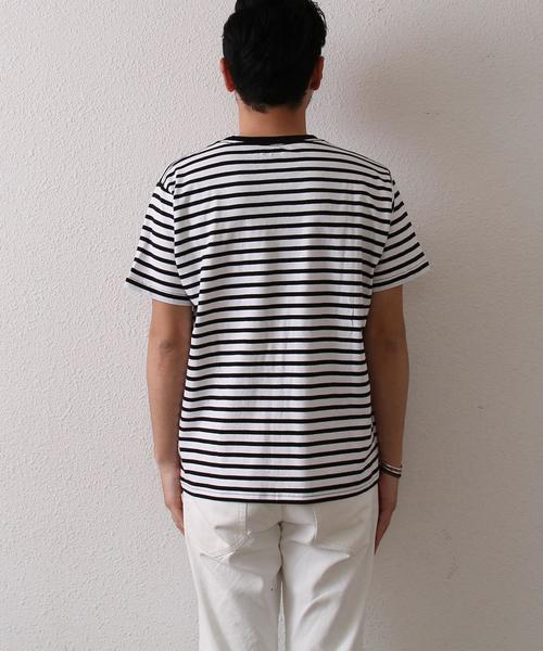 FRUIT OF THE LOOM（フルーツオブザルーム）の「【WEB限定】FRUIT OF THE LOOM(フルーツオブザルーム) 別注クルーネックT2枚組(ブラック・ブラックボーダー)（Tシャツ/カットソー・メンズ・ブラック系その他・X-LARGE/SMALL/LARGE/MEDIUM）」の19枚目の写真