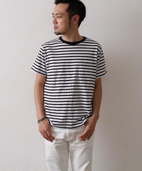 FRUIT OF THE LOOM（フルーツオブザルーム）の「【WEB限定】FRUIT OF THE LOOM(フルーツオブザルーム) 別注クルーネックT2枚組(ブラック・ブラックボーダー)（Tシャツ/カットソー・メンズ・ブラック系その他・X-LARGE/SMALL/LARGE/MEDIUM）」の17枚目の写真