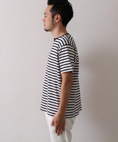 FRUIT OF THE LOOM（フルーツオブザルーム）の「【WEB限定】FRUIT OF THE LOOM(フルーツオブザルーム) 別注クルーネックT2枚組(ブラック・ブラックボーダー)（Tシャツ/カットソー・メンズ・ブラック系その他・X-LARGE/SMALL/LARGE/MEDIUM）」の18枚目の写真