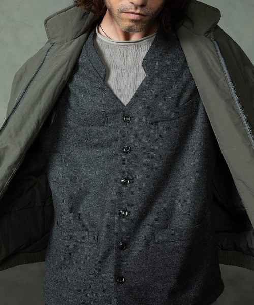 EGO TRIPPING（エゴトリッピング）の「mcg3858-FRENCH GILET ベスト(616755)（ベスト・メンズ・チャコールグレー/ブラック・46/48）」の15枚目の写真