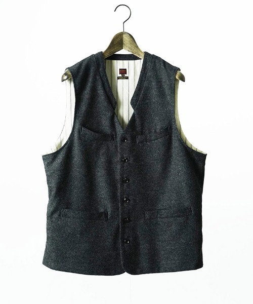 EGO TRIPPING（エゴトリッピング）の「mcg3858-FRENCH GILET ベスト(616755)（ベスト・メンズ・チャコールグレー/ブラック・46/48）」の8枚目の写真