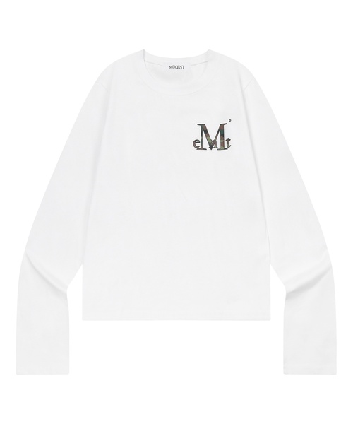 MUCENT(ムセント)の「ミオブカモシグネチャーロゴロングスリーブTシャツ(2カラー)(Tシャツ/カットソー・レディース・ブラック/ホワイト系その他2/ホワイト/ブラック系その他2・FREE)」の2枚目の写真