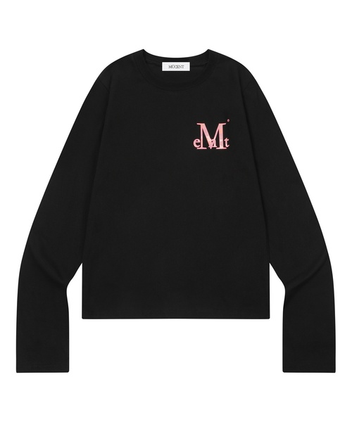 MUCENT(ムセント)の「ミオブカモシグネチャーロゴロングスリーブTシャツ(2カラー)(Tシャツ/カットソー・レディース・ブラック/ホワイト系その他2/ホワイト/ブラック系その他2・FREE)」の4枚目の写真
