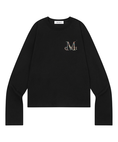 MUCENT(ムセント)の「ミオブカモシグネチャーロゴロングスリーブTシャツ(2カラー)(Tシャツ/カットソー・レディース・ブラック/ホワイト系その他2/ホワイト/ブラック系その他2・FREE)」の1枚目の写真