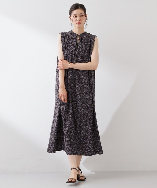 THE SHOP TK (ザ ショップ ティーケー )の「大人のリゾートムード 小花柄ワンピース(ワンピース・レディース・ブラック系/ダークブラウン系・12/13)」の10枚目の写真