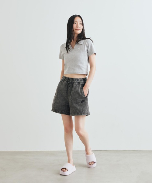 NIKE(ナイキ)の「ナイキ スポーツウェア ウィメンズ デニム ショートパンツ / Nike Sportswear Women's Denim Shorts IF3404-010 Black(デニムパンツ・レディース・ブラック・XL/L/XS/S/M)」の4枚目の写真