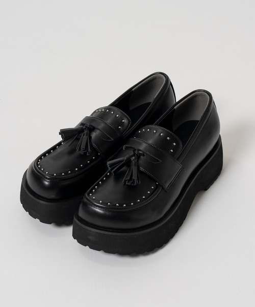 MAISON SPECIAL（メゾンスペシャル）の「【2026Autumn PRE-ORDER】2WAY Stud Loafers/2WAYスタッズローファー（ローファー・レディース・ブラック・36/38/37）」の3枚目の写真