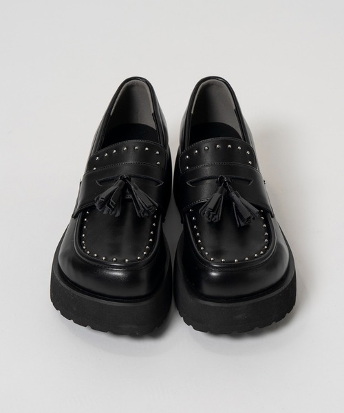 MAISON SPECIAL（メゾンスペシャル）の「【2026Autumn PRE-ORDER】2WAY Stud Loafers/2WAYスタッズローファー（ローファー・レディース・ブラック・36/38/37）」の5枚目の写真