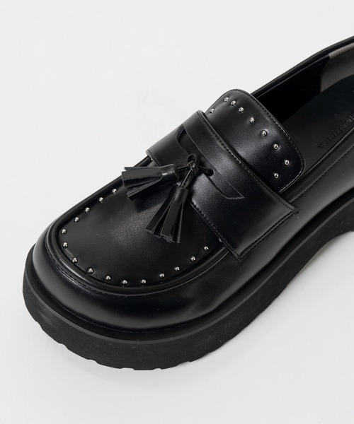 MAISON SPECIAL（メゾンスペシャル）の「【2026Autumn PRE-ORDER】2WAY Stud Loafers/2WAYスタッズローファー（ローファー・レディース・ブラック・36/38/37）」の7枚目の写真