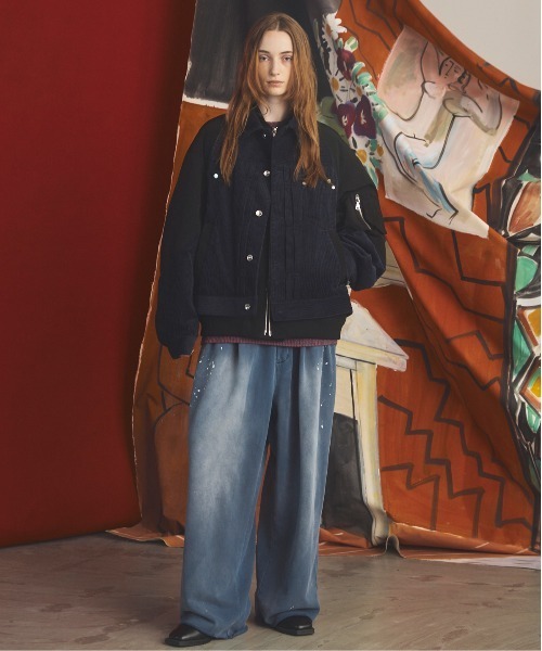 MAISON SPECIAL(メゾンスペシャル)の「《UNISEX》Sheer Mixed Stripe Prime-Over Crewneck Knit Sweater/シアーミックスボーダープライムオーバークルーネックニットセーター【MAISON SPECIAL/メゾンスペシャル】(ニット/セーター・メンズ・パープル/ピンク/イエロー・2/1/0)」の9枚目の写真