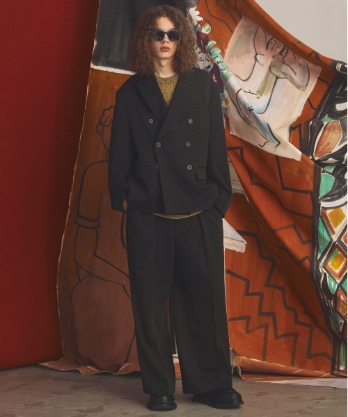 MAISON SPECIAL(メゾンスペシャル)の「《UNISEX》Sheer Mixed Stripe Prime-Over Crewneck Knit Sweater/シアーミックスボーダープライムオーバークルーネックニットセーター【MAISON SPECIAL/メゾンスペシャル】(ニット/セーター・メンズ・パープル/ピンク/イエロー・2/1/0)」の5枚目の写真