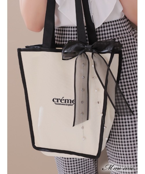 M me eme(エムミーエメ)の「Logo tote bag (eme10234)(トートバッグ・レディース・ホワイト系その他・FREE)」の14枚目の写真