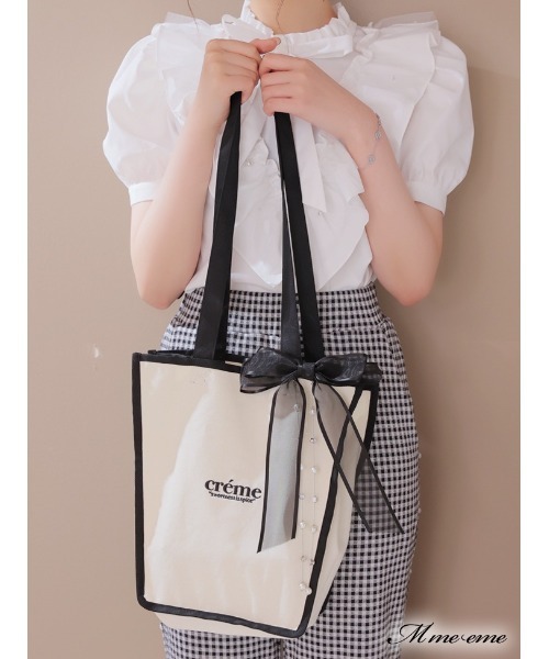 M me eme(エムミーエメ)の「Logo tote bag (eme10234)(トートバッグ・レディース・ホワイト系その他・FREE)」の15枚目の写真