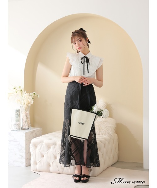 M me eme(エムミーエメ)の「Logo tote bag (eme10234)(トートバッグ・レディース・ホワイト系その他・FREE)」の2枚目の写真