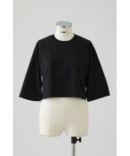 RIM.ARK(リムアーク)の「New basic short tee(ニュー ベーシック ショート ティー)(Tシャツ/カットソー・レディース・ホワイト/ブラック/ブラウン/杢グレー・FREE)」の2枚目の写真