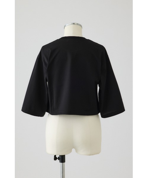RIM.ARK(リムアーク)の「New basic short tee(ニュー ベーシック ショート ティー)(Tシャツ/カットソー・レディース・ホワイト/ブラック/ブラウン/杢グレー・FREE)」の9枚目の写真