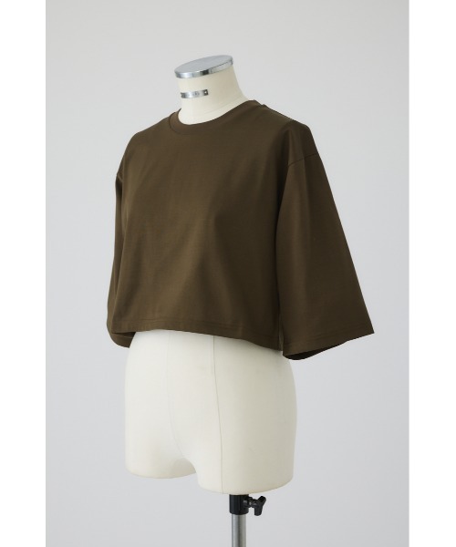 RIM.ARK(リムアーク)の「New basic short tee(ニュー ベーシック ショート ティー)(Tシャツ/カットソー・レディース・ホワイト/ブラック/ブラウン/杢グレー・FREE)」の15枚目の写真
