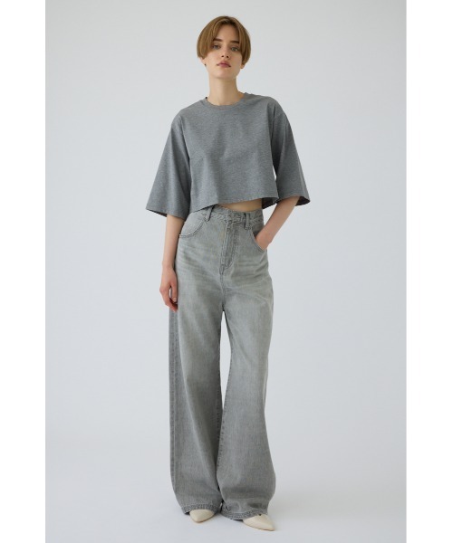 RIM.ARK(リムアーク)の「New basic short tee(ニュー ベーシック ショート ティー)(Tシャツ/カットソー・レディース・ホワイト/ブラック/ブラウン/杢グレー・FREE)」の21枚目の写真