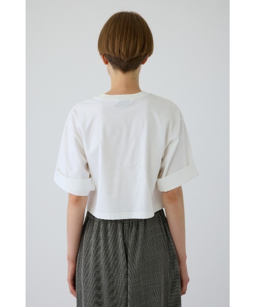 RIM.ARK(リムアーク)の「New basic short tee(ニュー ベーシック ショート ティー)(Tシャツ/カットソー・レディース・ホワイト/ブラック/ブラウン/杢グレー・FREE)」の5枚目の写真