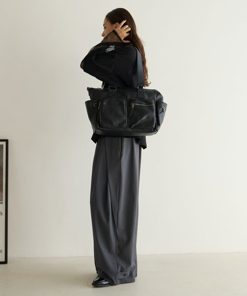 PBLIM(ページボーイリム)の「《UNISEX》ソデメッシュトップス(Tシャツ/カットソー・レディース・ブラック/オフホワイト・FREE)」の17枚目の写真