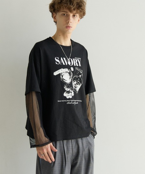 PBLIM(ページボーイリム)の「《UNISEX》ソデメッシュトップス(Tシャツ/カットソー・レディース・ブラック/オフホワイト・FREE)」の19枚目の写真