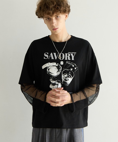 PBLIM(ページボーイリム)の「《UNISEX》ソデメッシュトップス(Tシャツ/カットソー・レディース・ブラック/オフホワイト・FREE)」の20枚目の写真