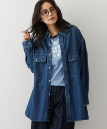 EDWIN LADIES ライトオンス ビッグフィット デニムシャツジャケット