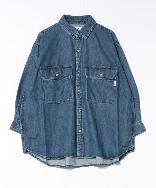 EDWIN(エドウィン)の「EDWIN LADIES ライトオンス ビッグフィット デニムシャツジャケット(シャツ/ブラウス・レディース・ブラウン/ブルー/ライトインディゴブルー・FREE)」の11枚目の写真