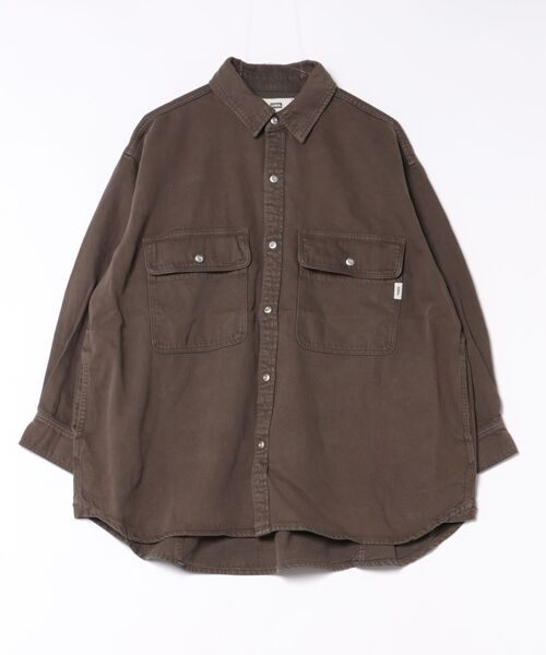 EDWIN(エドウィン)の「EDWIN LADIES ライトオンス ビッグフィット デニムシャツジャケット(シャツ/ブラウス・レディース・ブラウン/ブルー/ライトインディゴブルー・FREE)」の13枚目の写真