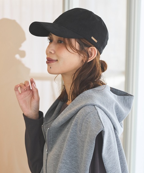 Honeys（ハニーズ）の「スエードキャップ（キャップ・レディース・ベージュ/ブラック/ブラウン/ピンク・FREE）」の2枚目の写真