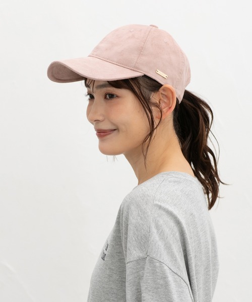 Honeys（ハニーズ）の「スエードキャップ（キャップ・レディース・ベージュ/ブラック/ブラウン/ピンク・FREE）」の10枚目の写真