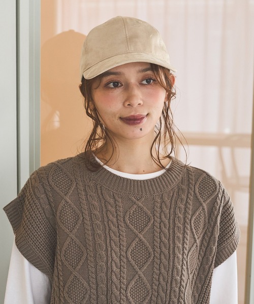 Honeys（ハニーズ）の「スエードキャップ（キャップ・レディース・ベージュ/ブラック/ブラウン/ピンク・FREE）」の16枚目の写真