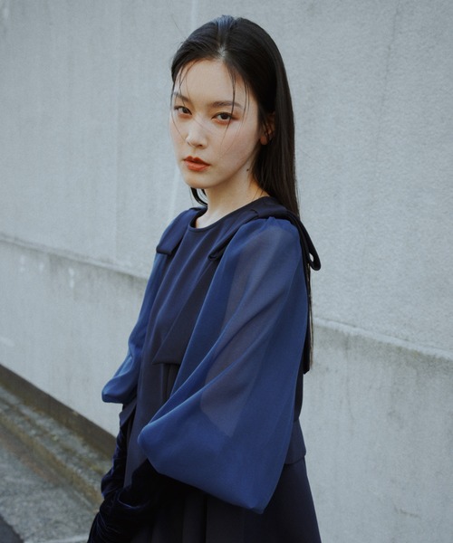 RUIRUE BOUTIQUE(ルイルエブティック)の「ショルダーリボン ペプラム セットアップ | パンツセットアップ・セレモニースーツ・フォーマルスーツ・ママスーツ・パンツスーツ・パンツドレス・パーティードレス・美脚パンツ(パンツドレス・レディース・ブラック/ライトベージュ/ネイビー・S/LL/M/L)」の15枚目の写真