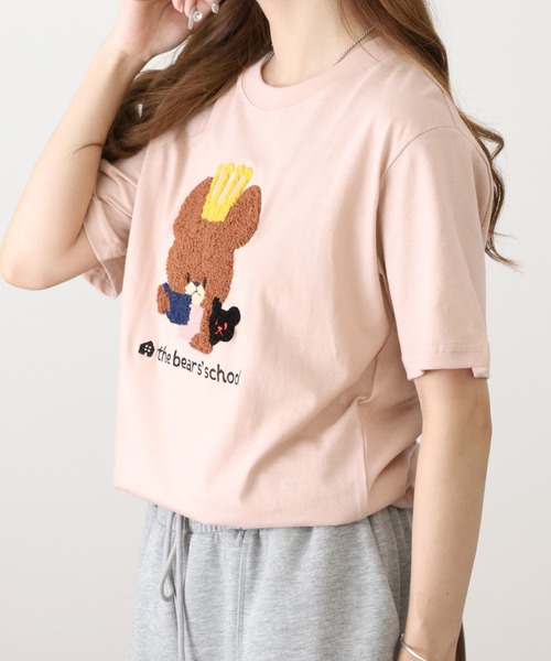FUNALIVE(ファンアライブ)の「くまのがっこう ティータイム柄 サガラ刺繍 天竺半袖Tシャツ(Tシャツ/カットソー・メンズ・チャコール/ホワイト/ピンクベージュ・M/LL/L)」の16枚目の写真