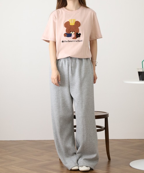 FUNALIVE(ファンアライブ)の「くまのがっこう ティータイム柄 サガラ刺繍 天竺半袖Tシャツ(Tシャツ/カットソー・メンズ・チャコール/ホワイト/ピンクベージュ・M/LL/L)」の18枚目の写真