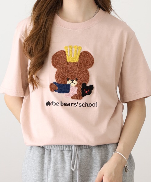 FUNALIVE(ファンアライブ)の「くまのがっこう ティータイム柄 サガラ刺繍 天竺半袖Tシャツ(Tシャツ/カットソー・メンズ・チャコール/ホワイト/ピンクベージュ・M/LL/L)」の15枚目の写真