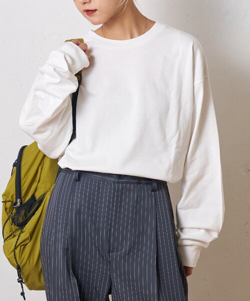 CIAOPANIC TYPY（チャオパニックティピー）の「ビッグシルエットクルーネックスウェットロンTEE（Tシャツ/カットソー・メンズ・チャコールグレー/ホワイト/オリーブ/ブラック・MEDIUM/LARGE/XX-LARGE）」の15枚目の写真