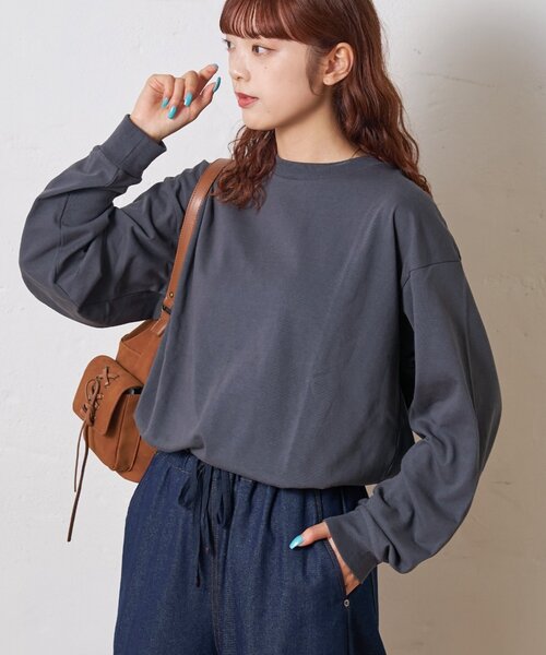 CIAOPANIC TYPY（チャオパニックティピー）の「ビッグシルエットクルーネックスウェットロンTEE（Tシャツ/カットソー・メンズ・チャコールグレー/ホワイト/オリーブ/ブラック・MEDIUM/LARGE/XX-LARGE）」の21枚目の写真